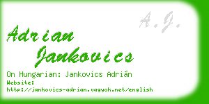 adrian jankovics business card